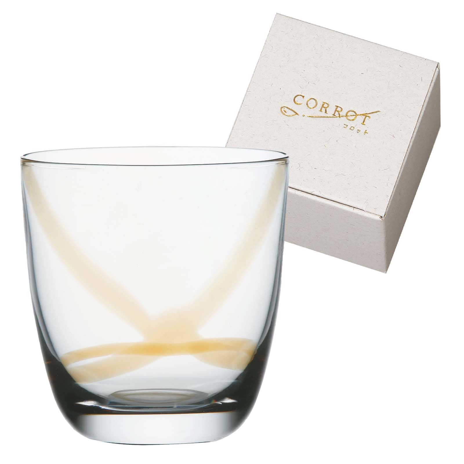 Toyo Sasaki Glass CORROT Cross 10084 in Handmade (Amber) [Made Japan, Glass, 280ml]