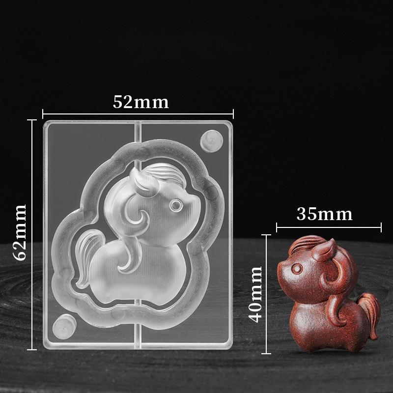 

40*35/29*25mm Horse Shape Incense Card Acrylic Mold Double-sided/DIY Incense Powder Pendant Accessories Mold Handmade Tools
