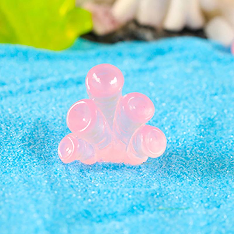 

Мини светящиеся фигурки морских животных, медузы, кораллы, осьминоги, акулы, микроландшафтное украшение, украшение для аквариума as the picture