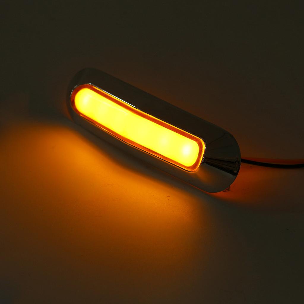 2PCS 12V 24V LED Car Warning Light 6 LED Light For Trailer Truck Lorry Orange White Red LED Side Marker Indicator Lamp