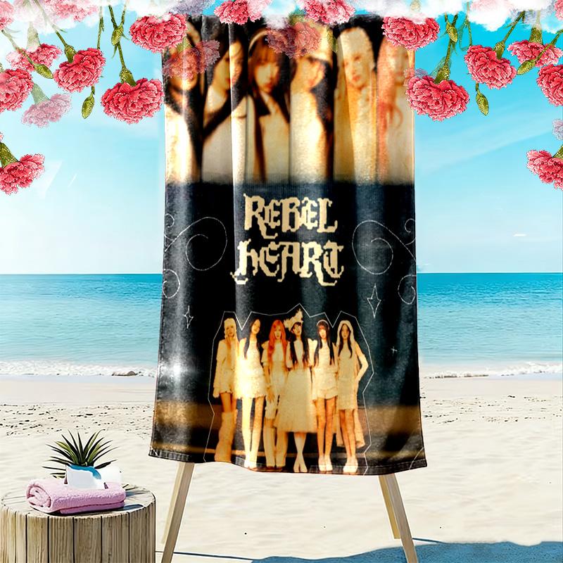 IVE poster Print Beach Towel, Large Soft Quick Dry Towel for Beach Camping Swimming