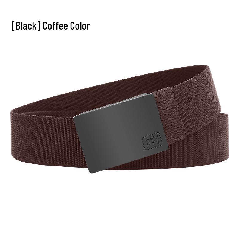 Men s Woven Tactical Belt with Press Buckle - Outdoor Sports Style by Douyin 120cm коричневый