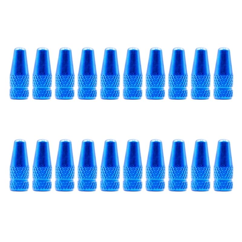 

20pack Corrosions Resistant Valves Caps Durability Bike Leakproof Valves Caps for Enhances Tire Protecting синий