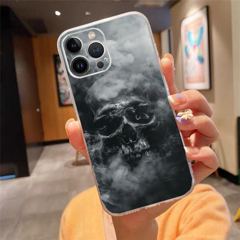Skull Phone Case Carcasa Funda For iPhone 17 Pro Max 17 Air 16 15 14 13 Pro Max 15 16 Pro 15Plus Case