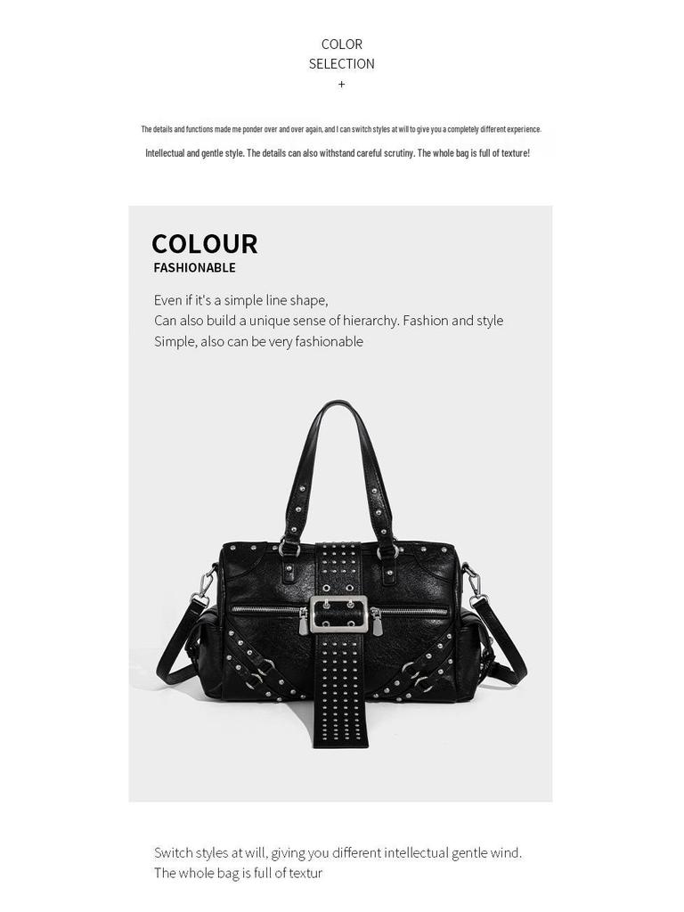 New Retro Rivet Punk Shoulder Bag - Trendy High-End Autumn/Winter Collection