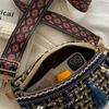 Weave Crossbody Bags Female Tassel Waist Bag Retro Leather Shoulder Packs