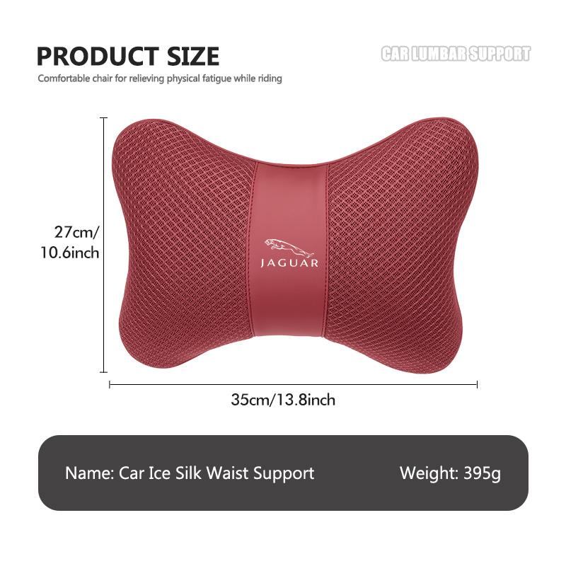 For Jaguar Car Seat Cover Breathable Headrest Neck Pillow Support Protection Cushion XF XJ XE XK S-Type F-Type X-Type F-Pace