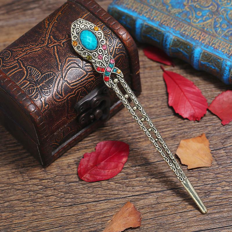 

Simple classical cheongsam disc hair hairpin women s daily versatile retro hairpin hairpin ancient Hanfu court hair accessories