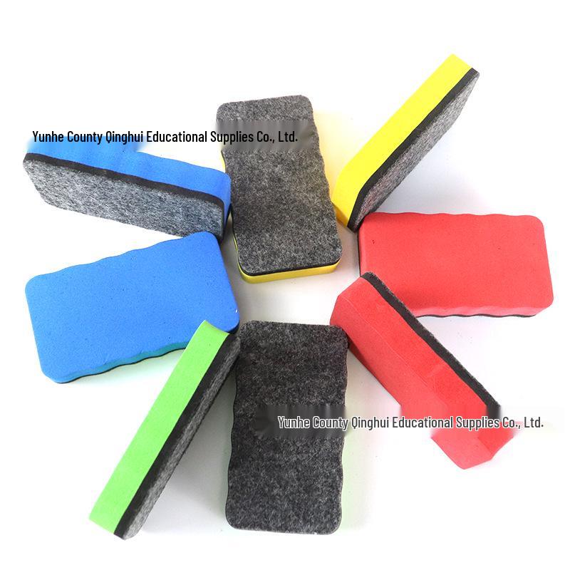 Magnetic Whiteboard Eraser with EVA Felt - 10.2x5.5x2 Cm Office or Classroom Accessory