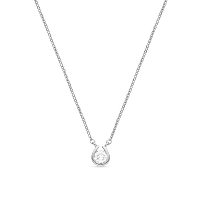Luxenter Collier De Zirconium Brillant Finition En Rhodium - Ceol
