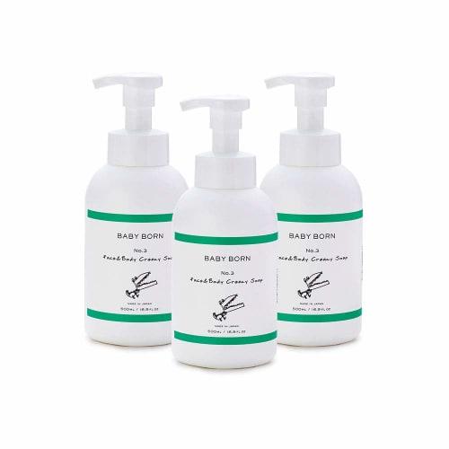 

BABY BORN Face & Body Creamy Soap (3-Piece Set) - Soap, Shampoo, and Body Wash for Babies and Children - Additive-Free Foam