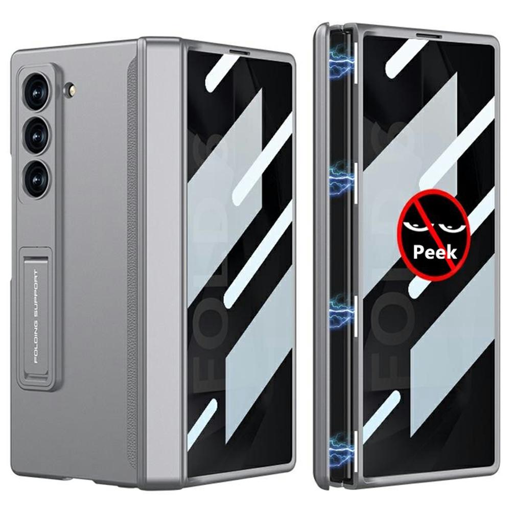GKK For Samsung Galaxy Z Fold6 5G Case Magnetic Hinge Hard PC Phone Cover with Privacy Screen Film