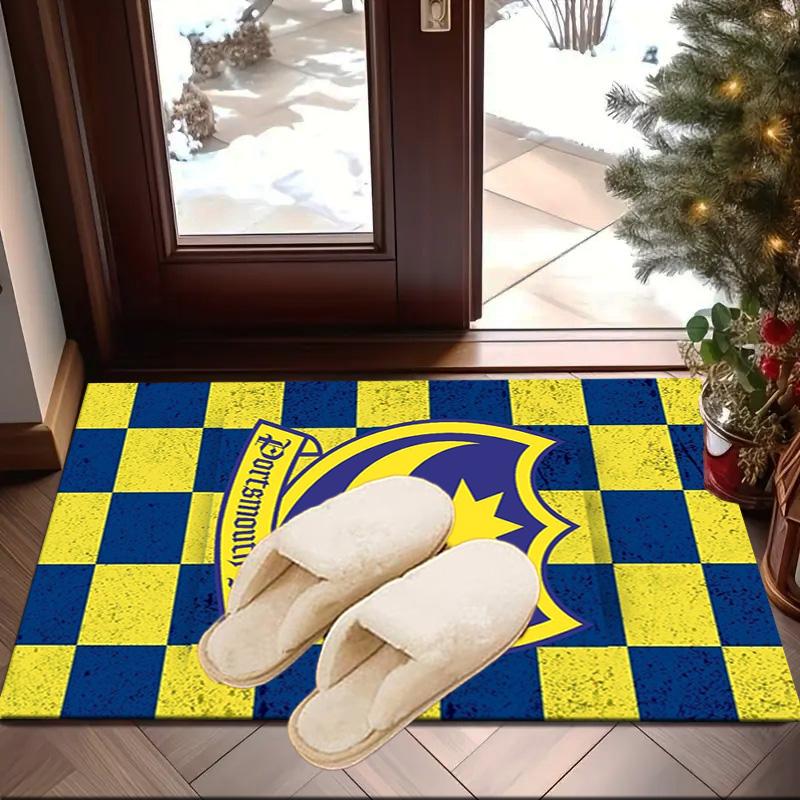 Ports-mouth Fc Anniversary Printed Area Rug for Office, Chair Rug, Decorative Carpet Floor Mat, Large Size Fan gifts Christmas gifts