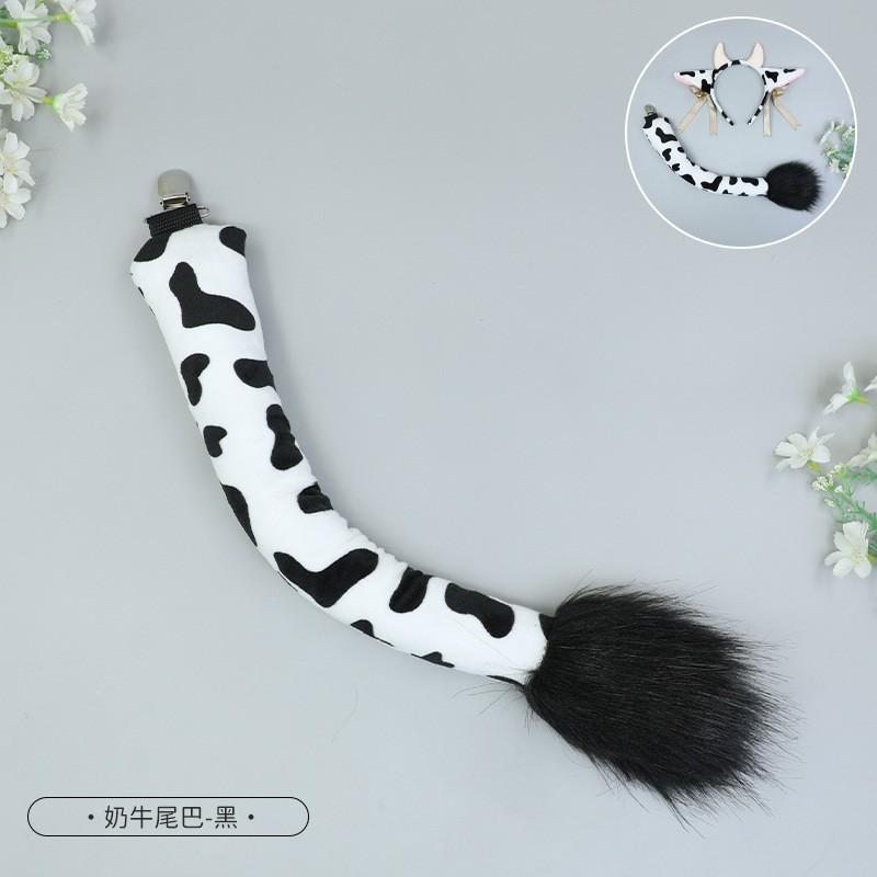 Handmade Cute Cow Ears Headband With Bell Bow Women Girls Cartoon Animal Hair Accessory