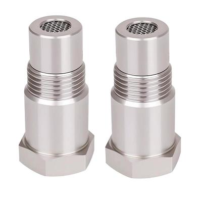 O2 Sensor Spacer 2 Pieces Stainless Steel O2 Sensor Adapter Automotive Replacement Connector For Engine Bypass Drain Spark Drip