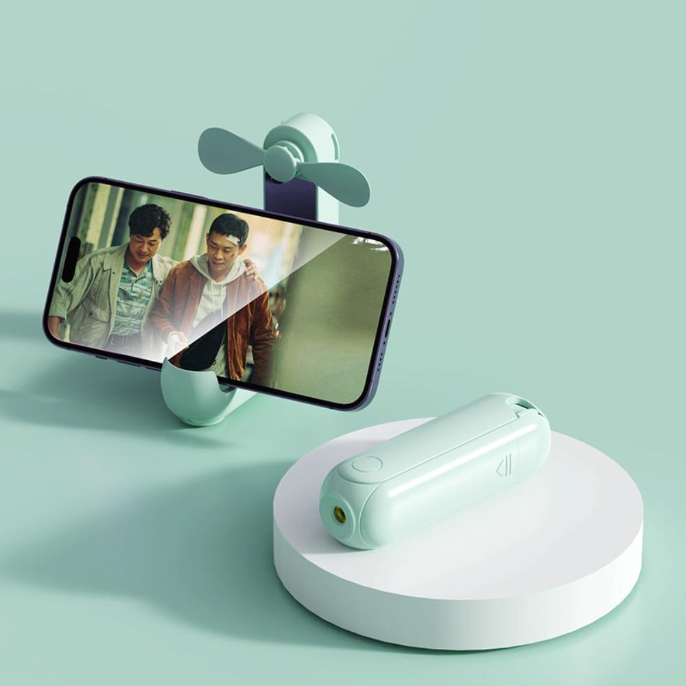 

USB Charging Small Fan Cute Folding Fan Silent Mini Fan Travel зелёный