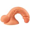 Large Sucker Female Double-layer Liquid Simulation Silicone Penis Private Parts Lifelike Fake Penis Rear Court Supplies