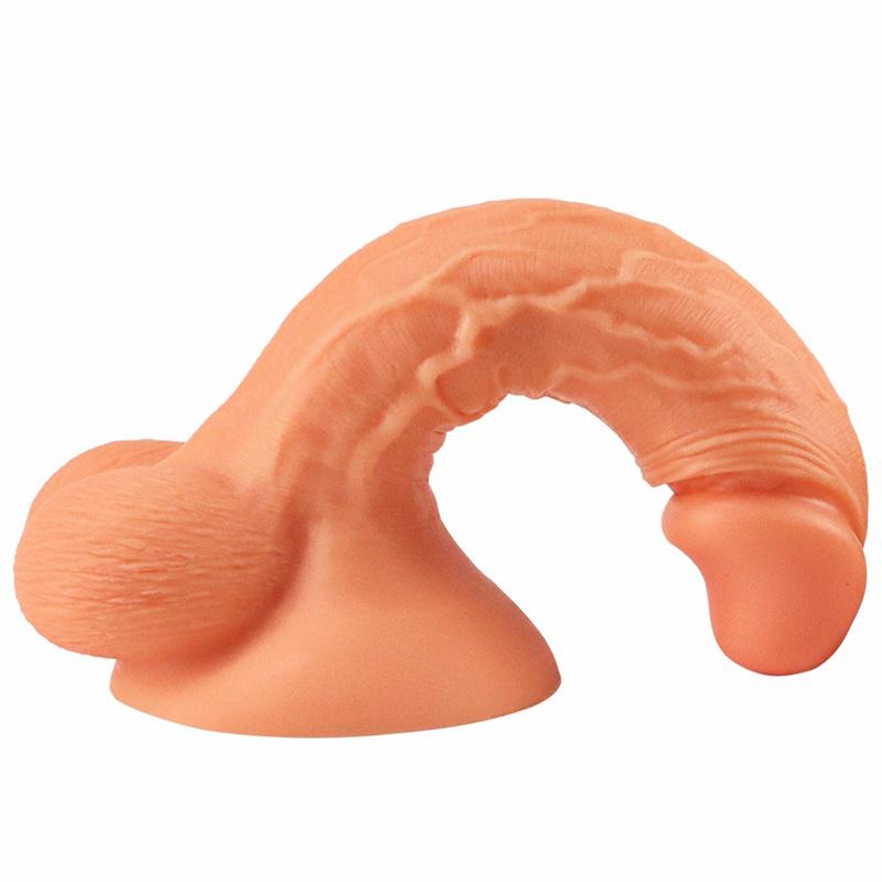 Large Sucker Female Double-layer Liquid Simulation Silicone Penis Private Parts Lifelike Fake Penis Rear Court Supplies