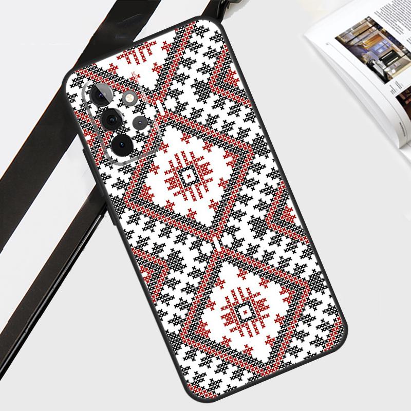 Ukraine Ornament Pattern Case For Samsung Galaxy A56 A36 A26 A16 A06 A54 A34 A14 A12 A22 A32 A52 A13 A53 A15 A35 A55