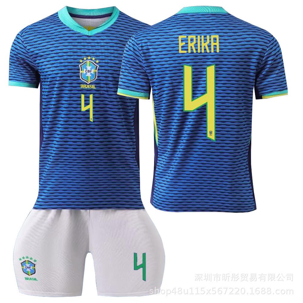 2024 Brazil Away Jersey Neymar Vinicius Adult Children Student Training Suit Men's and Women's Jerseys