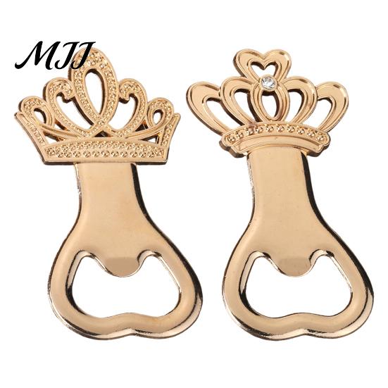 Heavy-duty Bottle Opener Electroplated Crown Shape Jar Opener, Multi Function Smooth Edges Lid for Various Caps