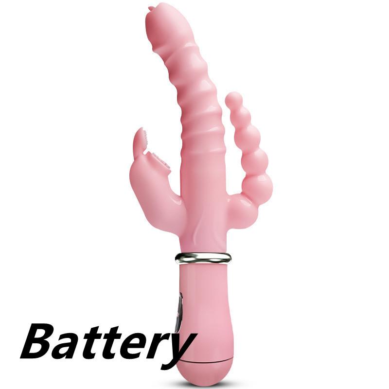 3 in 1 Dildo Rabbit Vibrator Waterproof USB Magnetic Rechargeable Vibrator Adult Toys