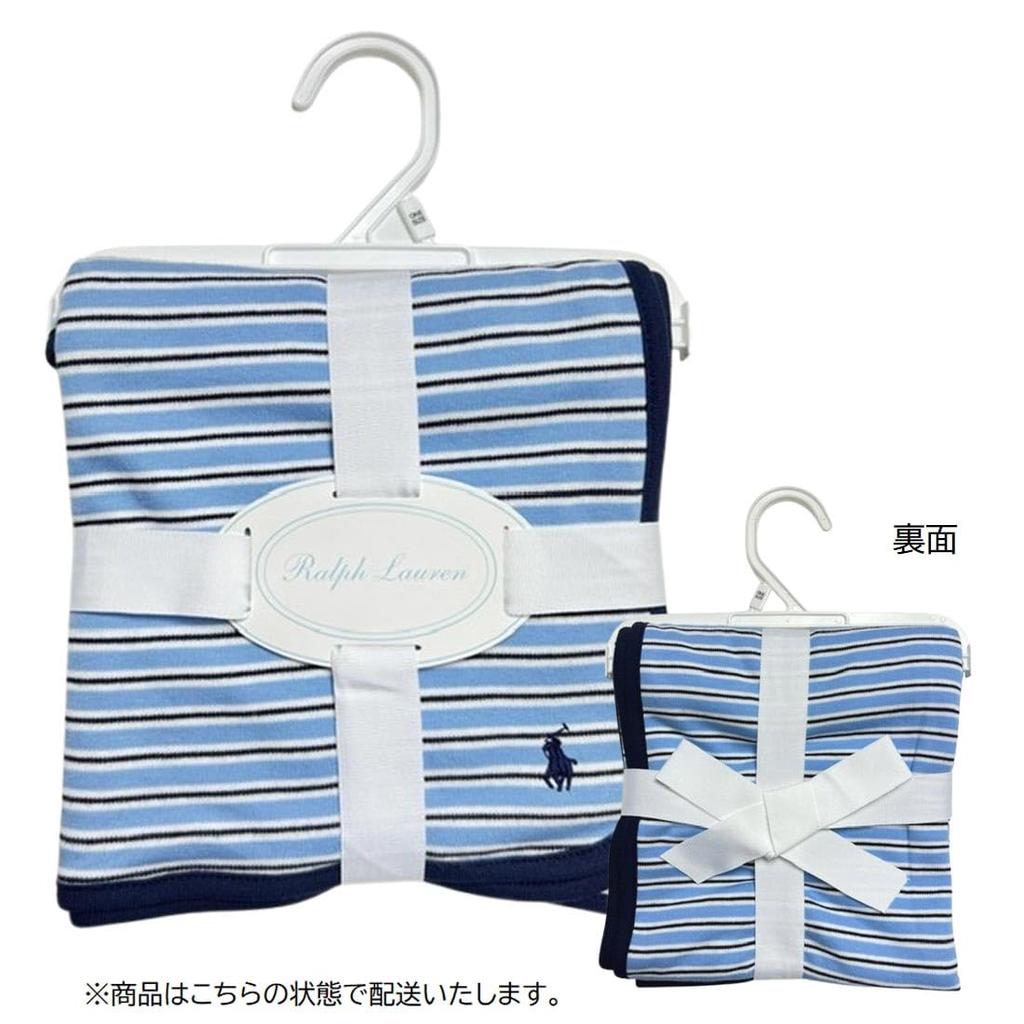 Ralph Decke Wickeltuch Dünn Baumwolle Gestreift Blau Geschenk Feier Jungen Mädchen Baby 320502236 [Polo Lauren] SUFFIELD_BLUE_MULTI(001) ONE_SIZE [Artikel]