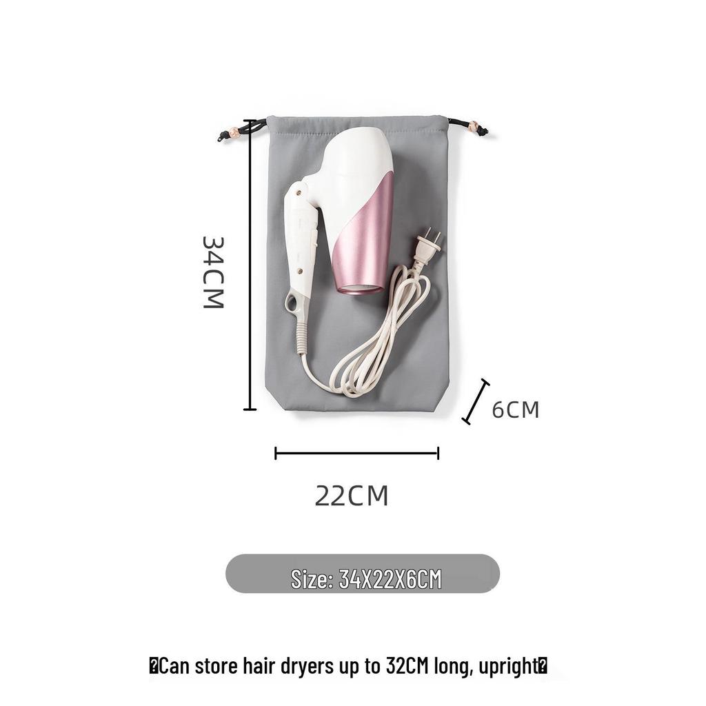 Large Waterproof Nylon Travel Bag for Hair Dryer, Underwear, and More