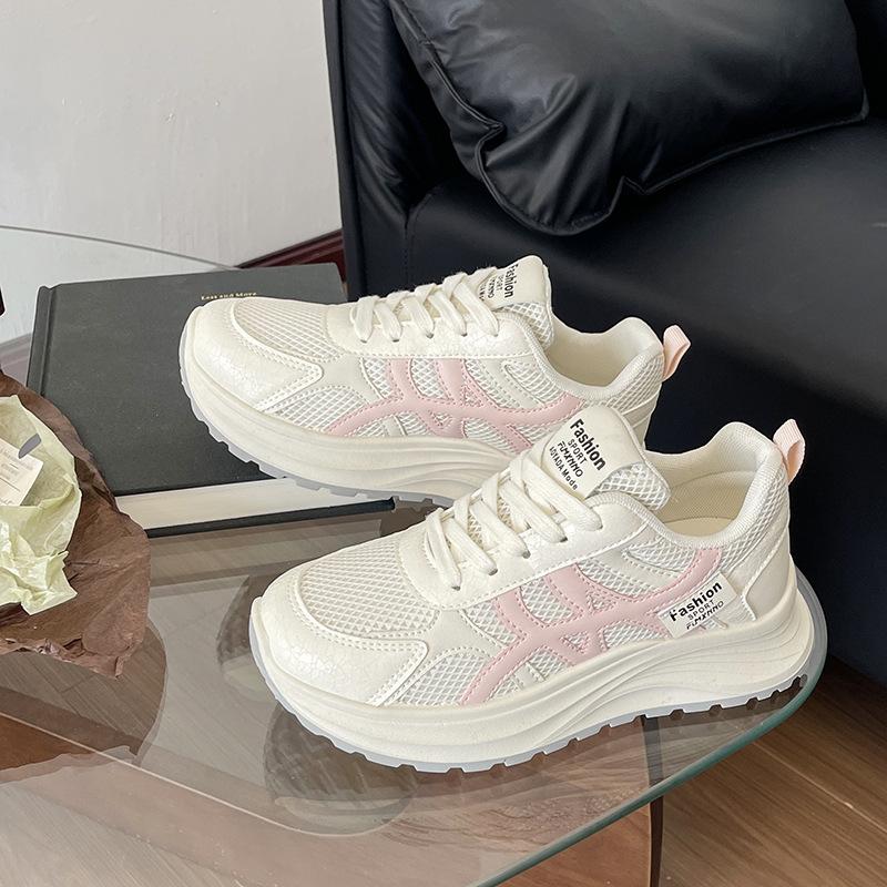 Little White Shoes Women's Spring and Summer 2025 New Mesh Breathable Forrest Gump Shoes Platform Sole Lightweight Versatile Comfortable Sports Shoes