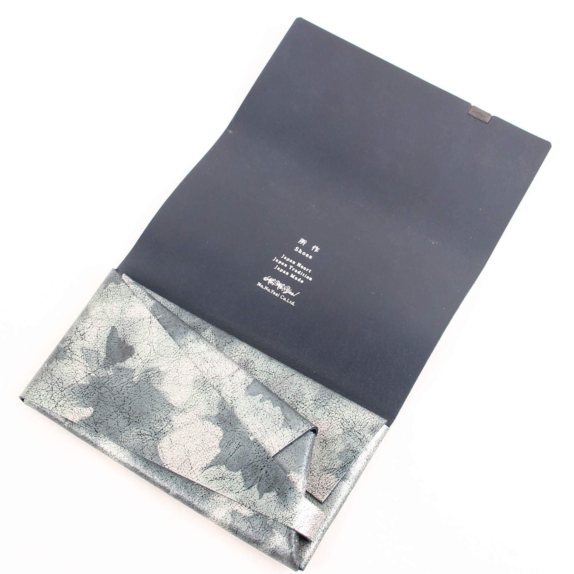 

Shosa Long Long Japanese Floral x Navy [Дизайн] Кошелек, Кошелек, Кошелек, Коровья кожа, Бумага, Мужской, Тонкий, Легкий, (фронт) (внутри)