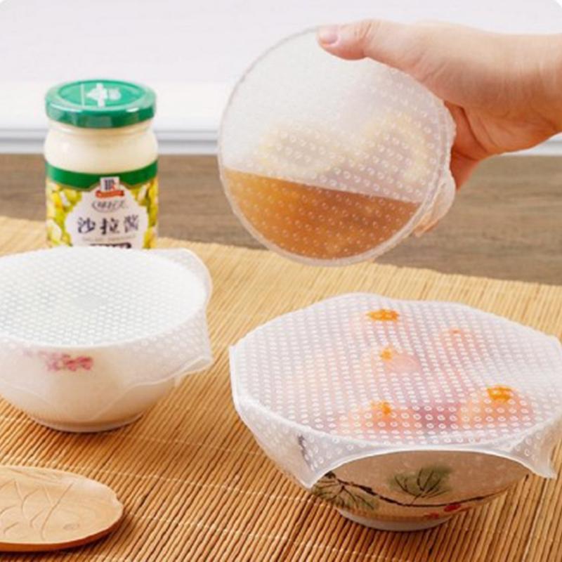 

Уплотнительная крышка для домашней кухни, безопасная пищевая силиконовая пластиковая пленка, круглая герметичная пластиковая крышка для домашнего кухонного холодильника, крышка для свежего кишечника] Инструменты