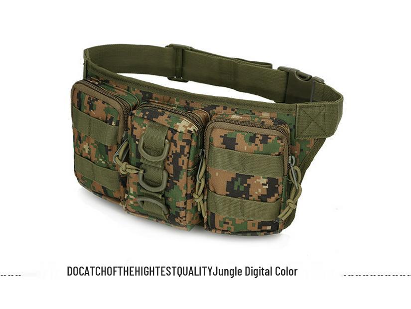 Triple Pocket Tactical Camo Waist Bag: Waterproof, Small, Outdoor, Cycling, and Mountaineering Sports Pack