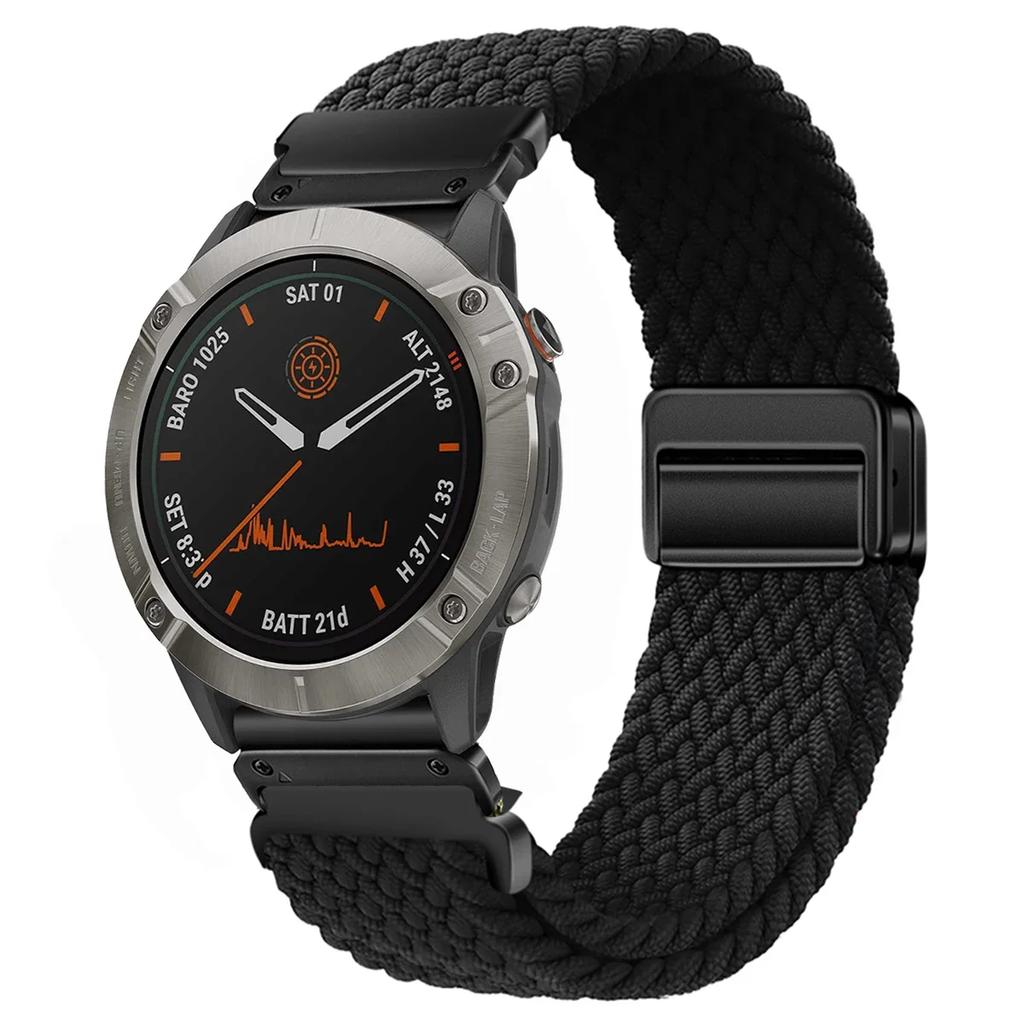 22 26mm Elastic Quick Fit Nylon Strap Enduro2 Wristband For Garmin Fenix5 5XPlus 6 6XPro 7 7XPro 8 Bracelet Tactix7Pro WatchBand