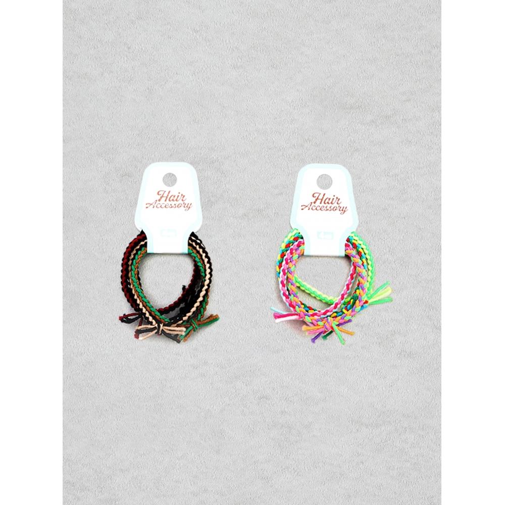 

Daiso Dangi Hair Rubber Bands Pack Of 4 Pink (fluorescent N color) pattern