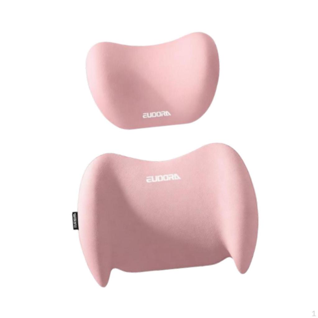 Car Headrest & Waist Support Cushion Fits All Vehicles Ergonomic Versatile Utility Neck