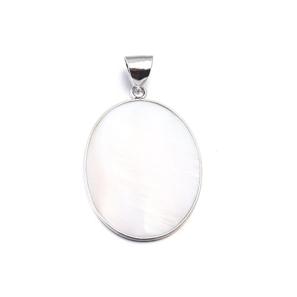 1pc Natural Shell Pendant Fashion White Oval Mother of Pearl Charms For Jewelry Making DIY Necklace Bracelet Pendant Accessories