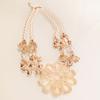 Yousheng Women Necklace Bohemian Elegant Double-layer Sun Flower Pendant Geometric Ladies Faux Pearl Choker Necklace Jewelry Decoration Gift for