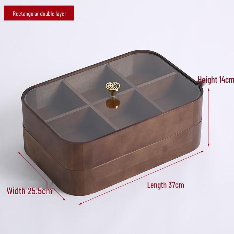 UOSU New Chinese Style Bamboo Wood Dried Fruit Box