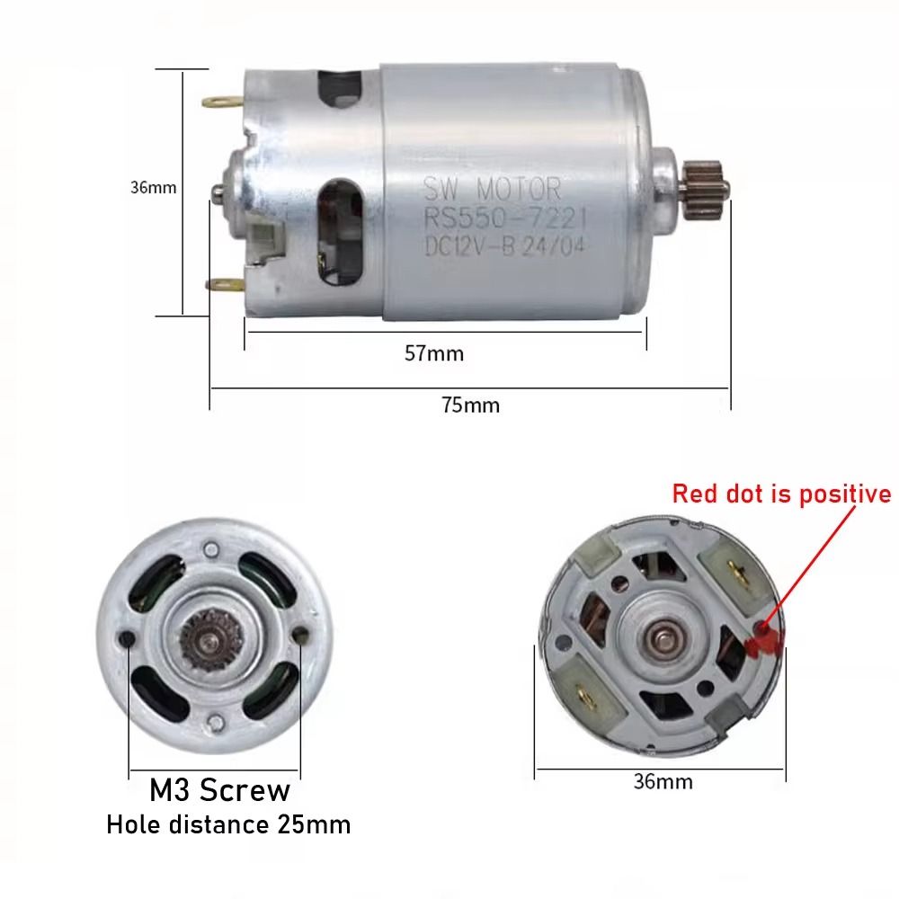Șurubelniță electrică cu motor DC fără fir Motor de găurit pentru șurubelniță de găurit cu încărcare fără fir
