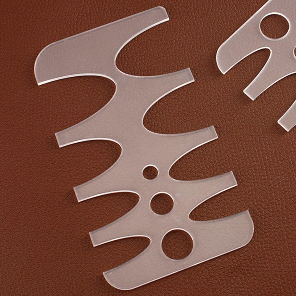 V Shape Leather Craft Tools 18/20/22/25/30/36/38/40mm Transparent Belt Tail Template Multifunctional Acrylic