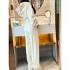Korean Style Fashion Short Sweatshirt and  Pants Set for Women's Leisure Wear