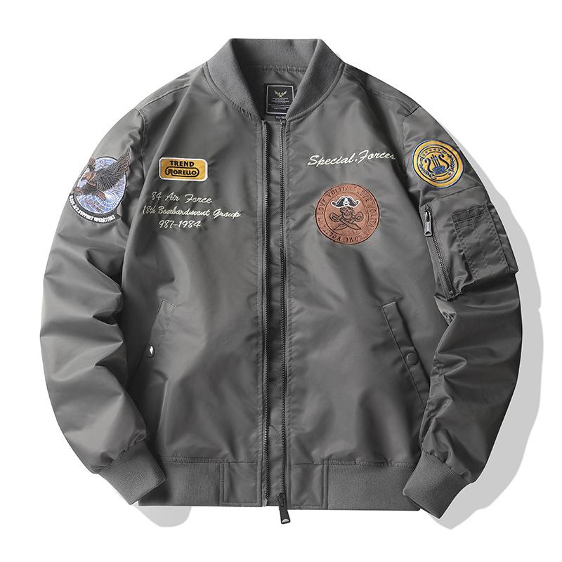 Neue Herbst- und Winter Air Force Bomberjacke Herren Bestickte Baseballuniform Frühling und Herbst Übergröße Jacke