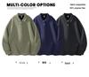 Men's Trendy Retro Long Sleeve Solid Color Polo Hoodie