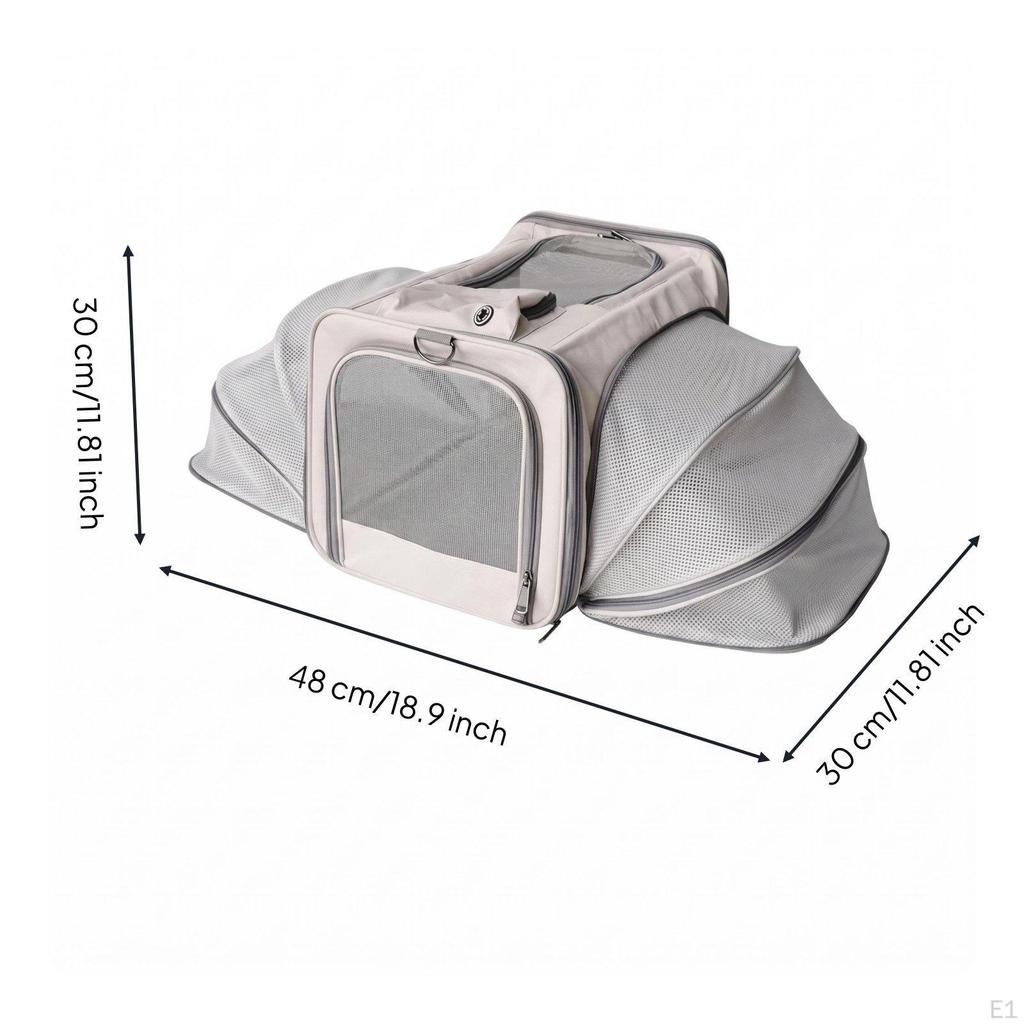 Transporteur pour animaux de compagnie extensible Approuvé par les compagnies aériennes Respirant Chien Chat Portable pour le Voyage, Avion,