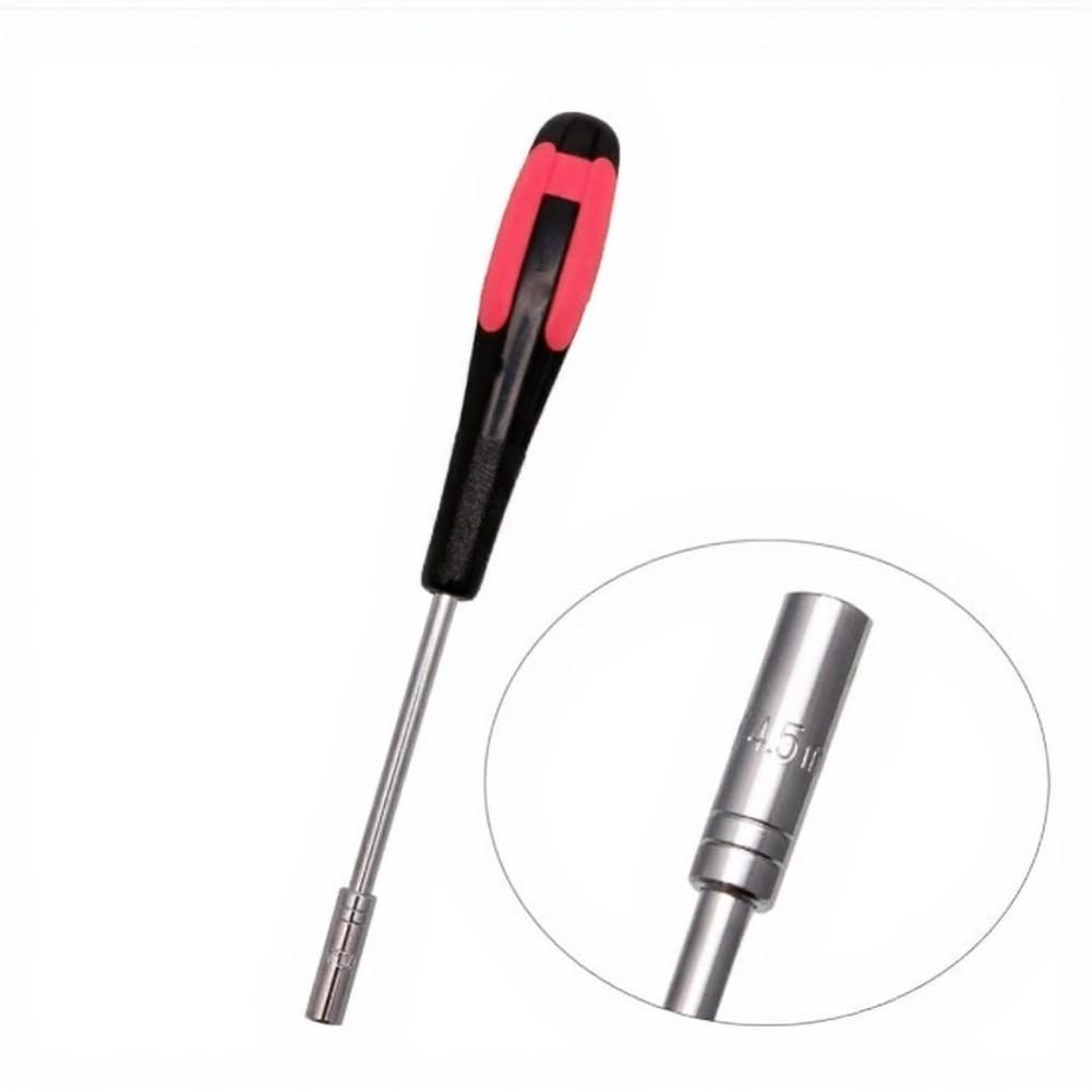 Hollow Shaft Nut Socket Driver Set with Rubber Handle and Extended Length