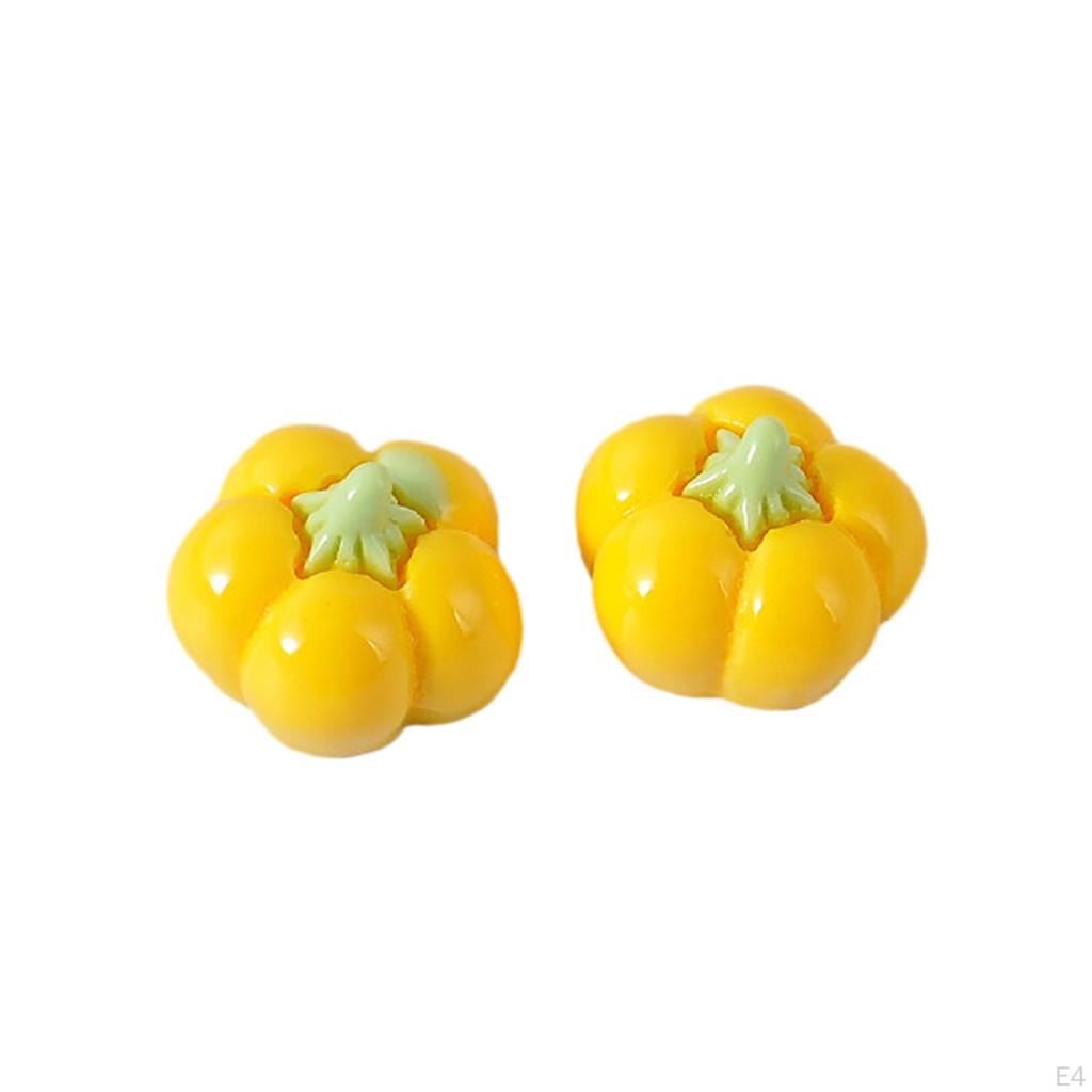 100 Pieces Resin Mini Pumpkin Embellishment Ornaments Miniature for DIY Craft Making
