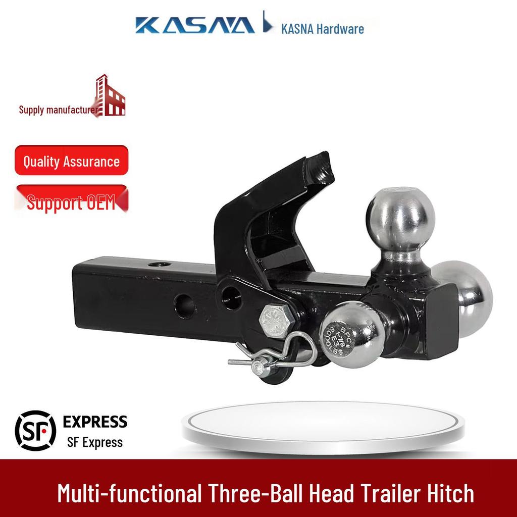 Universal Off-Road RV Truck Towing Hitch with Tri-Ball and Square Hook
