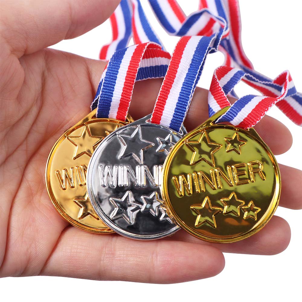 Sports Game Gold Silver Bronze Medals Dancing Plastic Competition Prizes  Prizes
