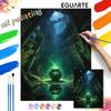 Halloween Magical Pot Green Mist Digital Oil Painting Coloring Painting Hand Painting Home Decoration
