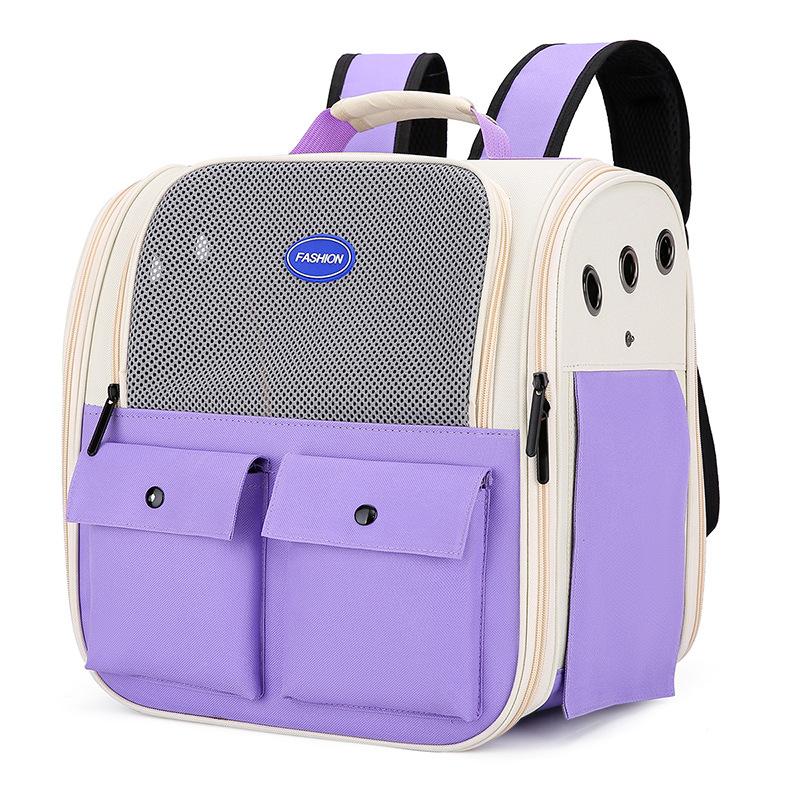 Cat Bag Portable Pet Large Capacity Cat Carrier Backpack Adjustable Strap Pet Carrying Bag Foldable Cat Backpack Outdoor Travel